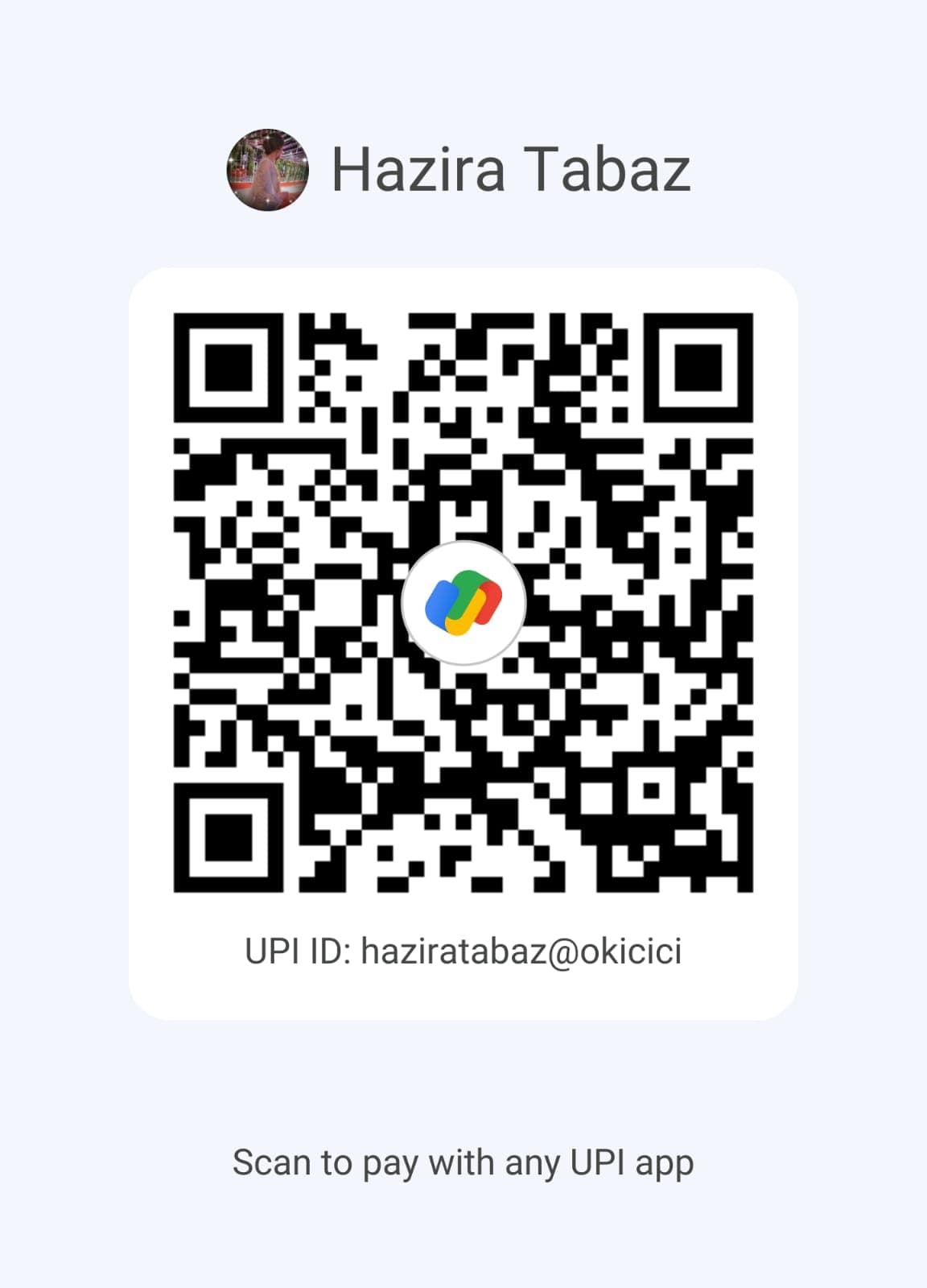 TAW School Ms. Hazira UPI QR Code